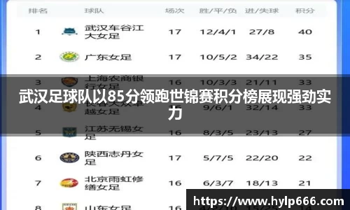 武汉足球队以85分领跑世锦赛积分榜展现强劲实力